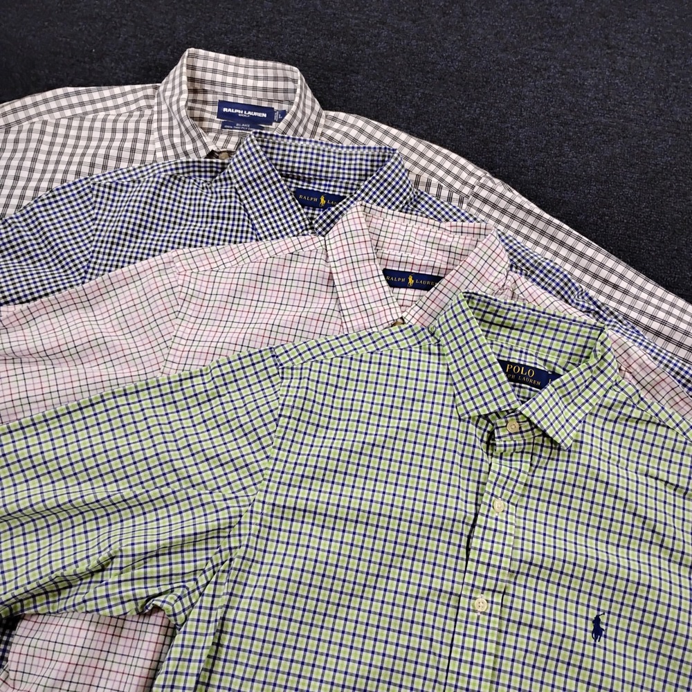 Lof of 4 Polo Ralph Lauren Button Down Shirt Mens Large Classic Preppy Pony Deal
